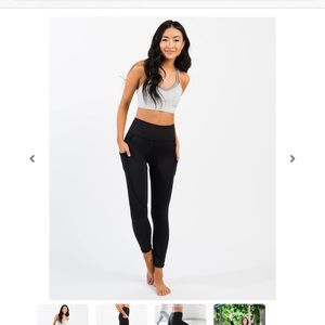 Zyia light n tight black leggings 7/8 length with pockets